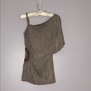 BCX One Butterfly Sleeve Side Rouched metal detail